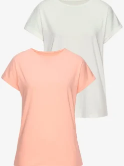 T-shirt avec encolure ronde et manches courtes en coton doux