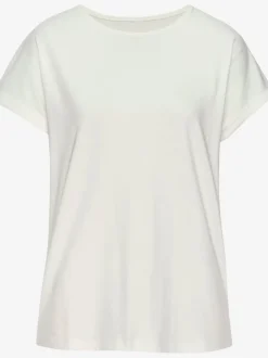 T-shirt avec encolure ronde et manches courtes en coton doux