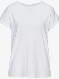 T-shirt avec encolure ronde et manches courtes en coton doux