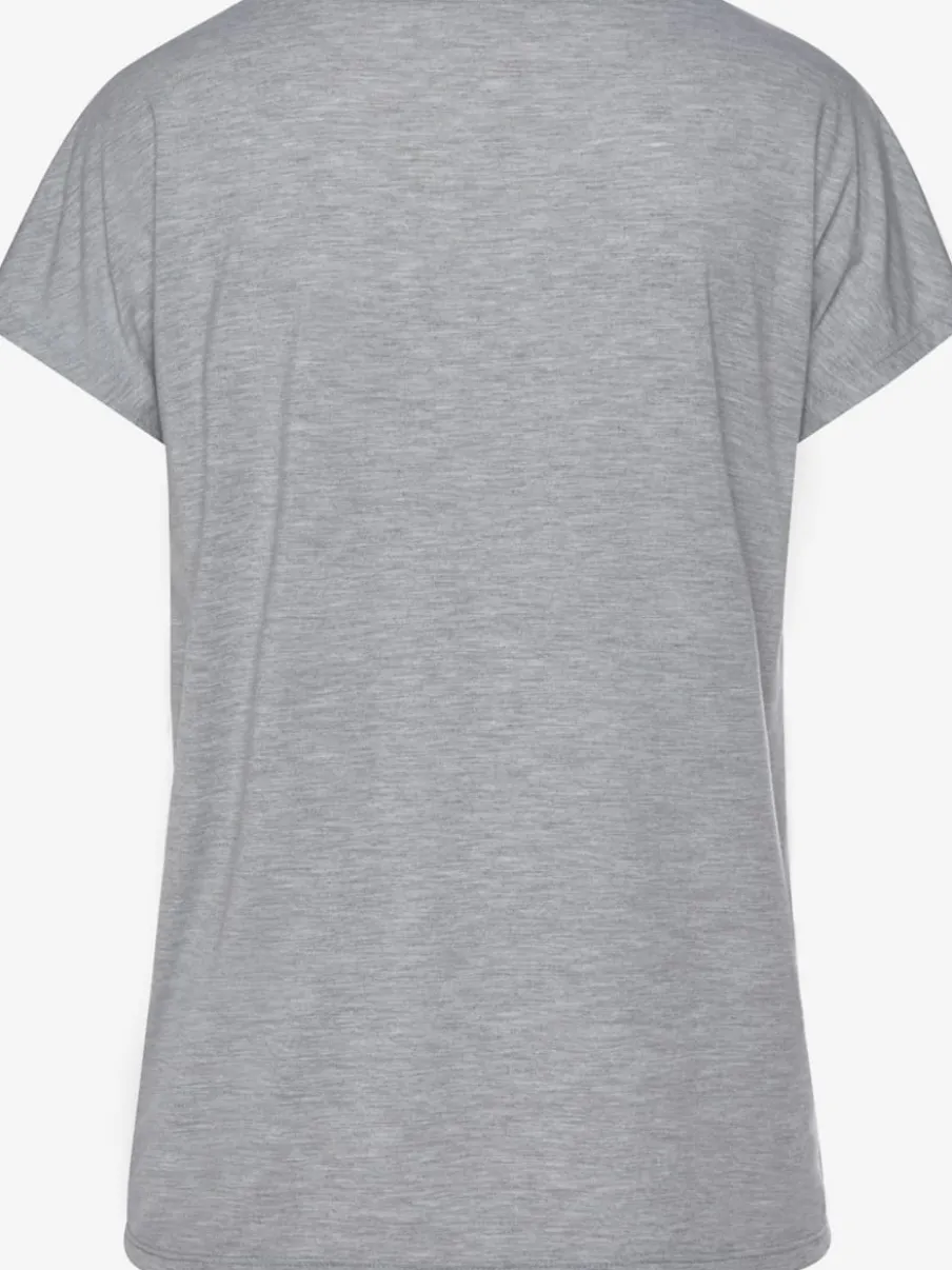 T-shirt avec imprimé floral et manches courtes fluides