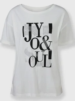 T-shirt avec imprimé lettrage et paillettes chic
