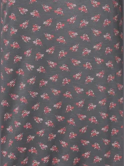 T-shirt avec petit nœud et découpes aux manches fleuries