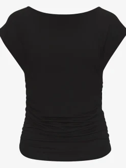 T-shirt basique avec fronce latérale en jersey extensible