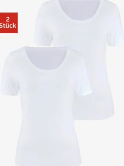 T-shirt basique à col rond et manches courtes en coton