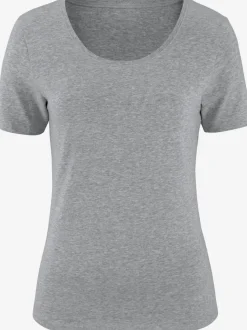 T-shirt basique à col rond et manches courtes en coton