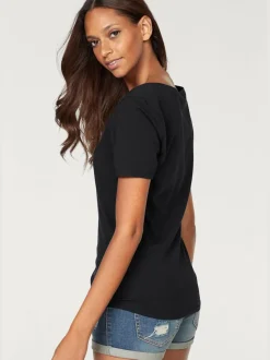 T-shirt basique à col rond et manches courtes en coton