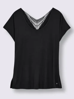 T-shirt broderie décorative au dos