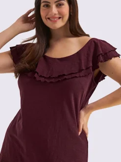 T-shirt carmen volants affinants