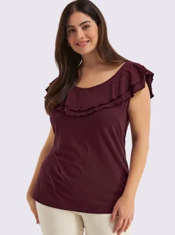 T-shirt carmen volants affinants