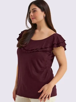 T-shirt carmen volants affinants