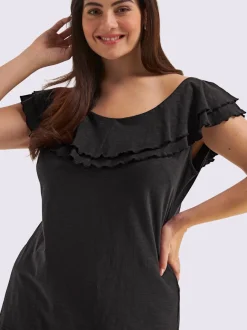 T-shirt carmen volants affinants