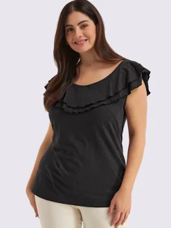 T-shirt carmen volants affinants