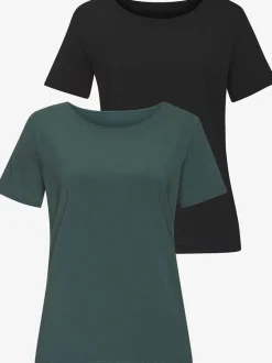 T-shirt classique à encolure ronde avec manches courtes en jersey doux