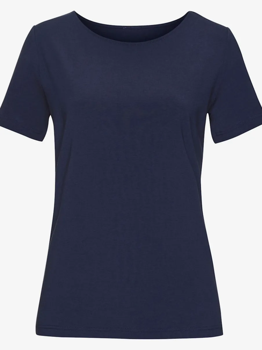 T-shirt classique à encolure ronde avec manches courtes en jersey doux