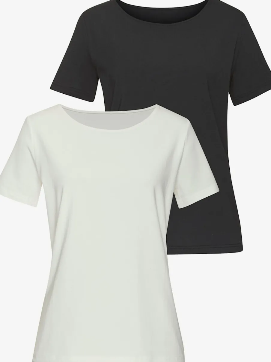 T-shirt classique à encolure ronde avec manches courtes en jersey doux