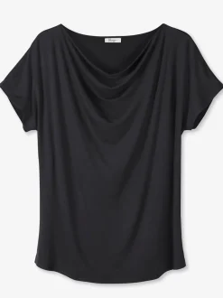 T-shirt à col bénitier col bénitier flatteur