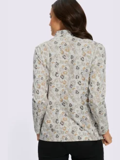 T-shirt à col montant 50% coton et 50% modal