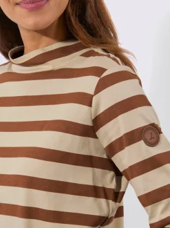 T-shirt à col montant 50% coton et 50% modal
