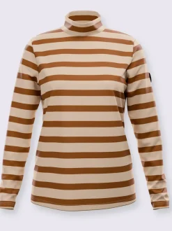 T-shirt à col montant 50% coton et 50% modal