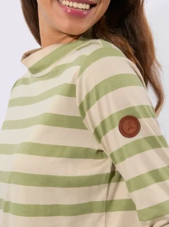 T-shirt à col montant 50% coton et 50% modal