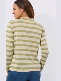 T-shirt à col montant 50% coton et 50% modal