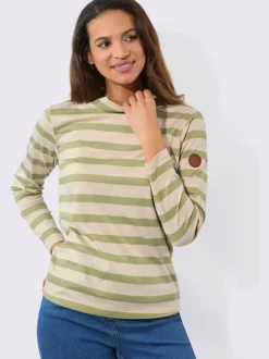 T-shirt à col montant 50% coton et 50% modal