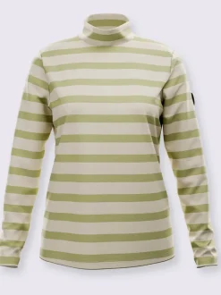 T-shirt à col montant 50% coton et 50% modal