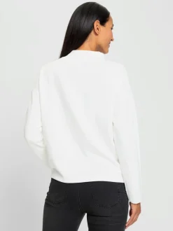T-shirt à col montant en modal avec inscription brillante