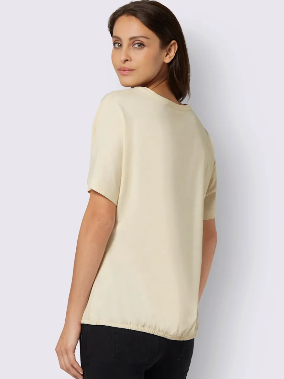 T-shirt à col rond avec imprimé floral ample