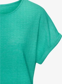 T-shirt à col rond avec manches fixées et matière douce