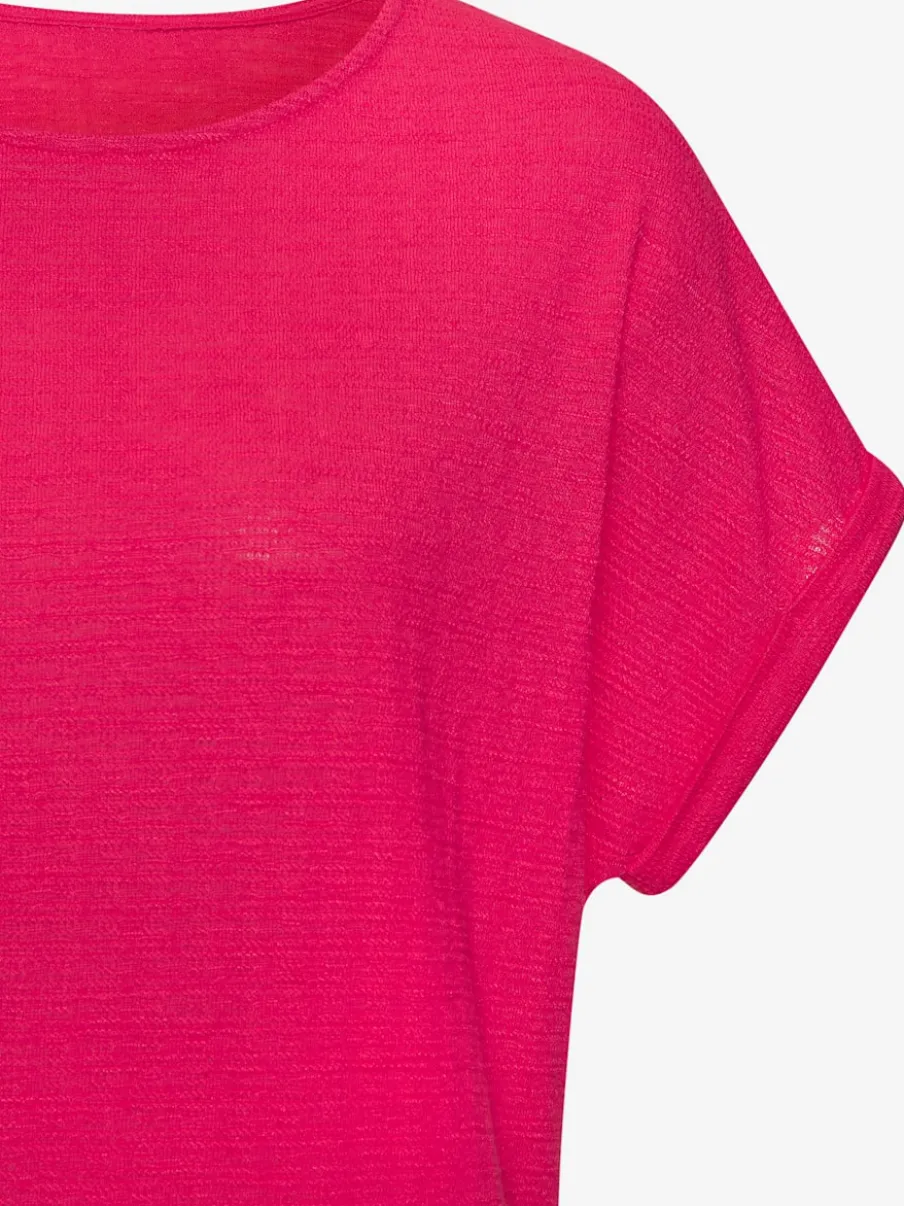 T-shirt à col rond avec manches fixées et matière douce