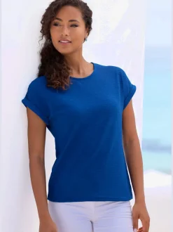 T-shirt à col rond avec manches fixées et matière douce