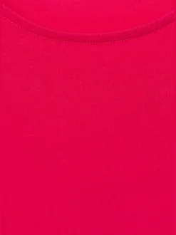 T-shirt à col rond avec manches volantées et taille élastique