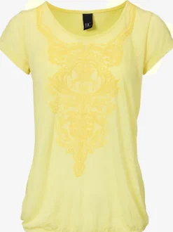 T-shirt à col rond avec motifs dévorés modernes