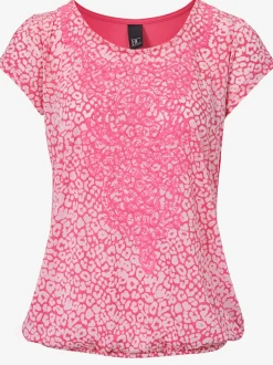 T-shirt à col rond avec motifs dévorés modernes