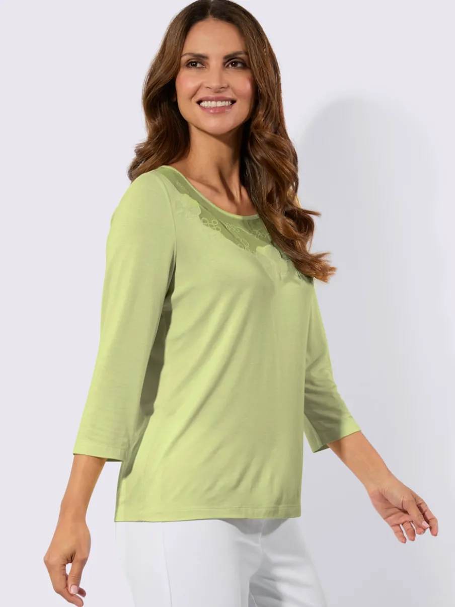 T-shirt col rond manches 3/4 en viscose douce