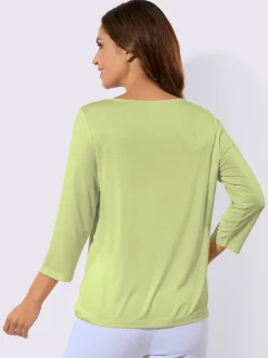 T-shirt col rond manches 3/4 en viscose douce