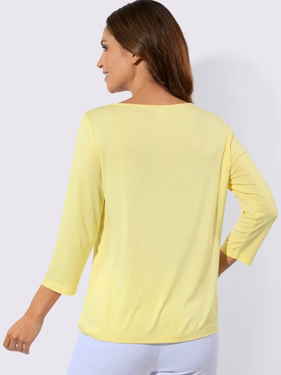 T-shirt col rond manches 3/4 en viscose douce
