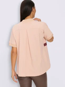 T-shirt à col roulé imprimé brillant tendance
