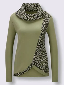 T-shirt à col roulé 95% lyocell (tencel)