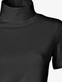 T-shirt à col roulé à manches courtes extensible ajusté
