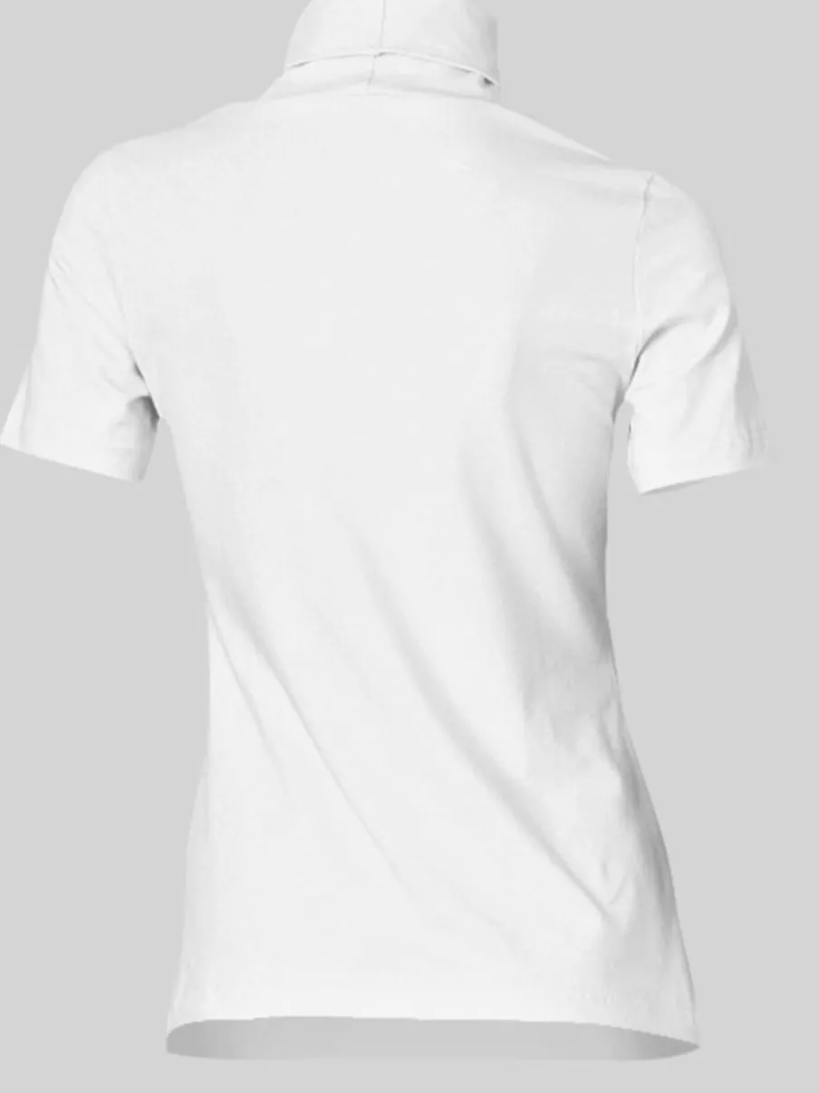 T-shirt à col roulé à manches courtes extensible ajusté