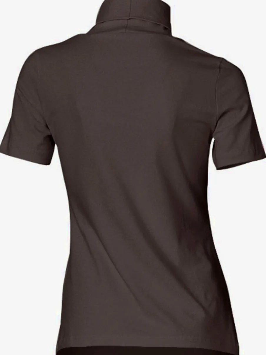 T-shirt à col roulé à manches courtes extensible ajusté