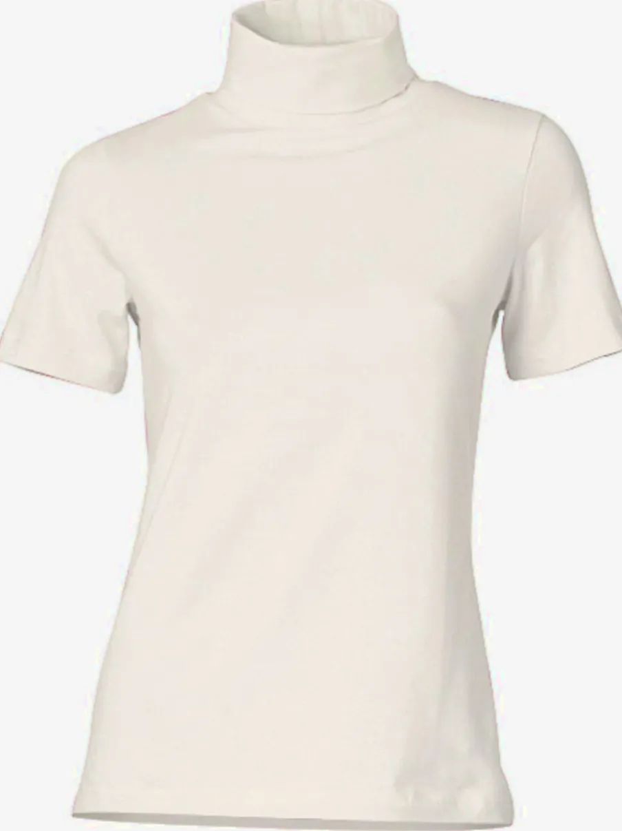 T-shirt à col roulé à manches courtes extensible ajusté