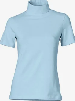 T-shirt à col roulé à manches courtes extensible ajusté