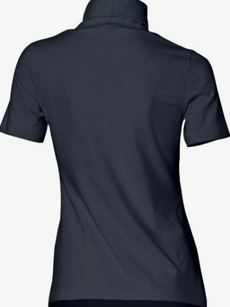 T-shirt à col roulé à manches courtes extensible ajusté