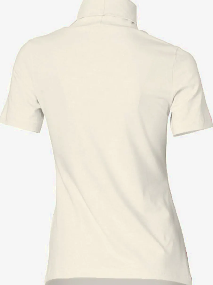 T-shirt à col roulé à manches courtes extensible ajusté
