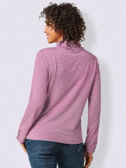 T-shirt à col roulé rayé pour des journées confortables