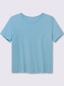 T-shirt côtelé joli aspect côtelé