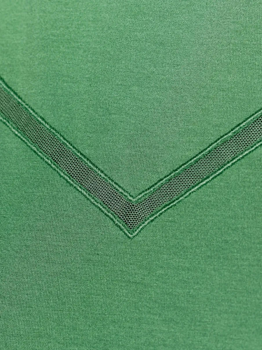 T-shirt décontracté en viscose motifs zigzag mancherons